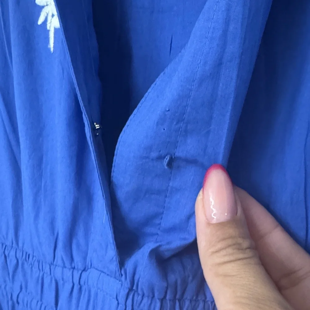 Anthropologie Embroidered Somerset Blue Maxi Dress - Picture 8 of 10